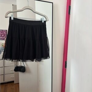 Elegant Black Tiered Skirt